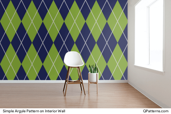 Simple Argyle Pattern on interior-wall