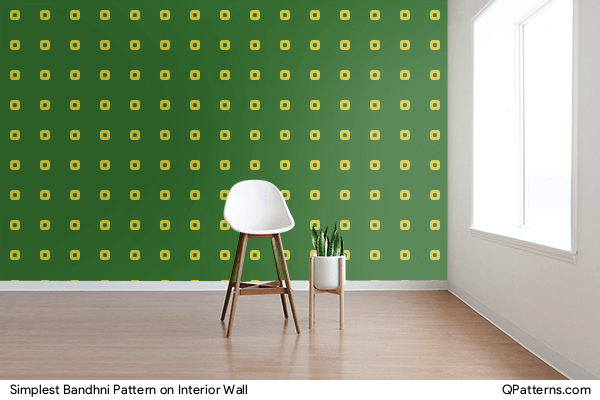 Simplest Bandhni Pattern on interior-wall