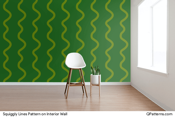 Squiggly Lines Pattern on interior-wall
