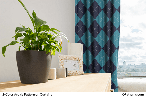 2-Color Argyle Pattern on curtains