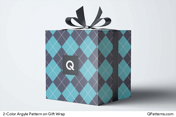 2-Color Argyle Pattern on gift-wrap