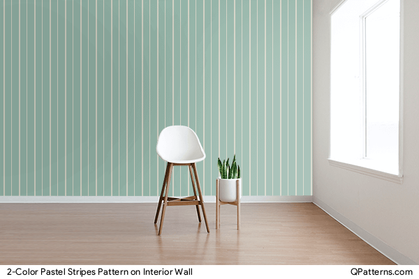 2-Color Pastel Stripes Pattern on interior-wall
