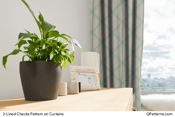 2-Lined Checks Pattern on curtains
