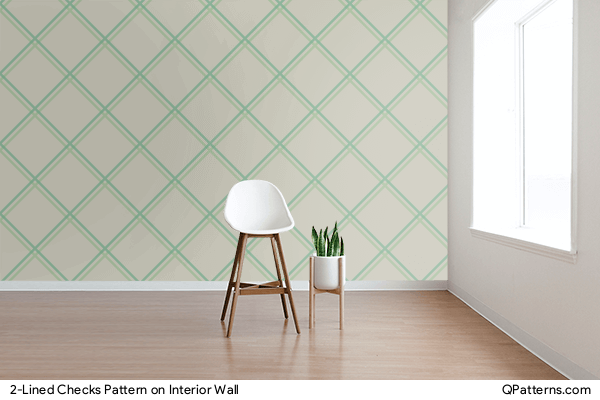 2-Lined Checks Pattern on interior-wall
