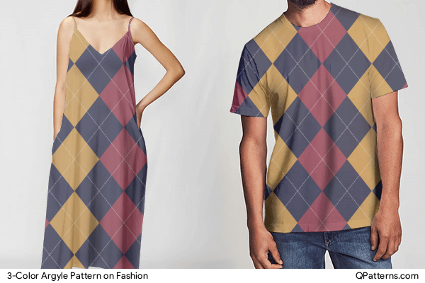 3-Color Argyle Pattern on fashion