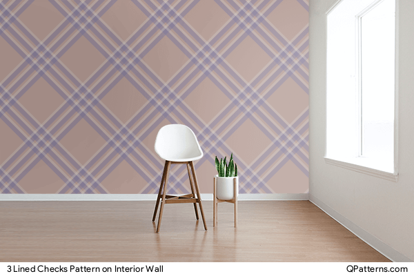 3 Lined Checks Pattern on interior-wall