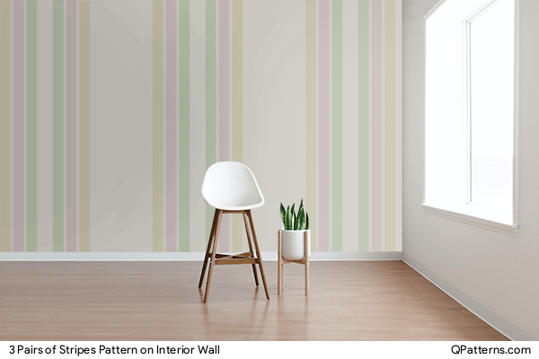 3 Pairs of Stripes Pattern on interior-wall