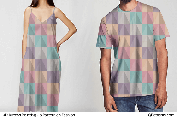 3D Arrows Pointing Up Pattern on fashion