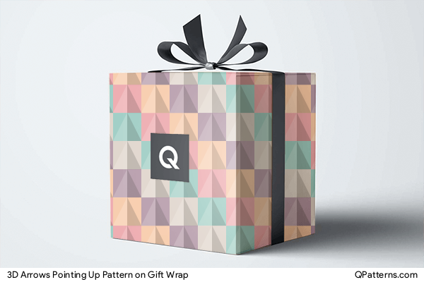 3D Arrows Pointing Up Pattern on gift-wrap