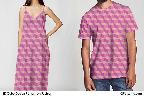 3D Cube Design Pattern on fashion
