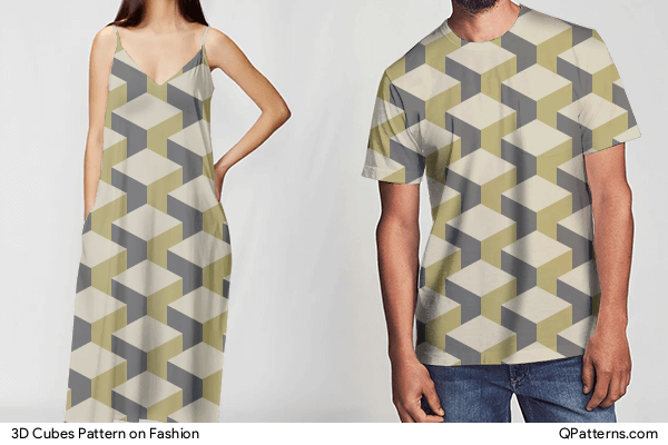 3D Cubes Pattern on fashion