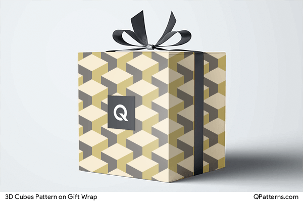 3D Cubes Pattern on gift-wrap