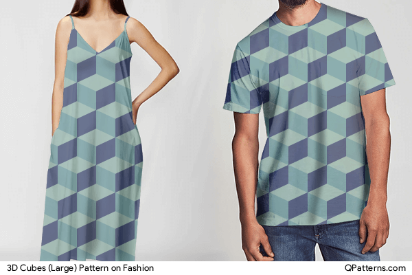 3D Cubes (Large) Pattern on fashion