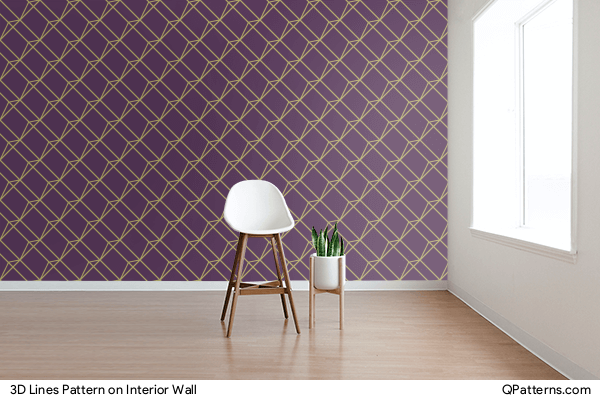 3D Lines Pattern on interior-wall