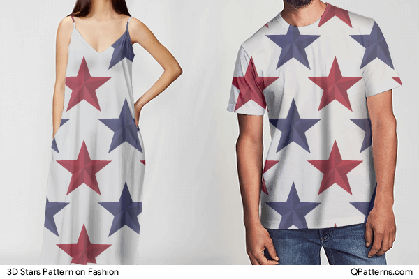 3D Stars Pattern on fashion