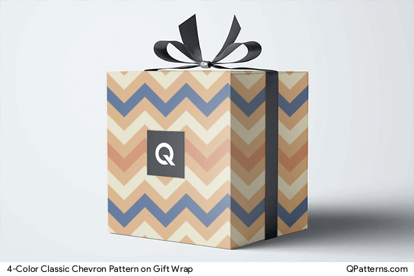 4-Color Classic Chevron Pattern on gift-wrap