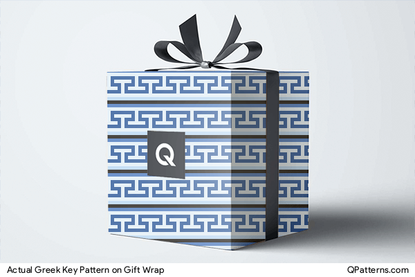Actual Greek Key Pattern on gift-wrap