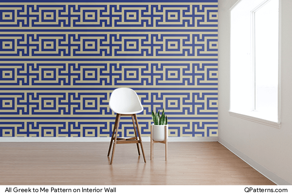 All Greek to Me Pattern on interior-wall