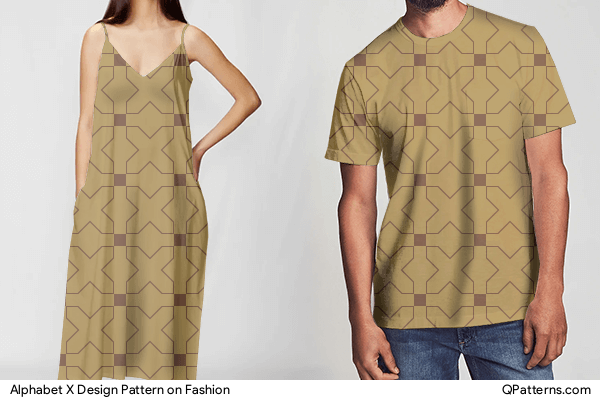Alphabet X Design Pattern on fashion