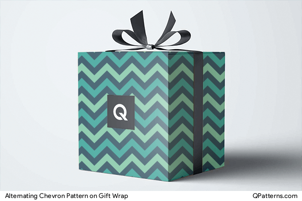 Alternating Chevron Pattern on gift-wrap