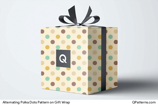Alternating Polka Dots Pattern on gift-wrap