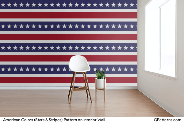 American Colors (Stars & Stripes) Pattern on interior-wall