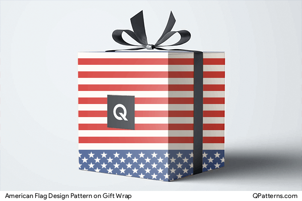 American Flag Design Pattern on gift-wrap