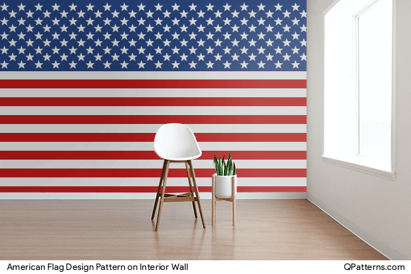 American Flag Design Pattern on interior-wall