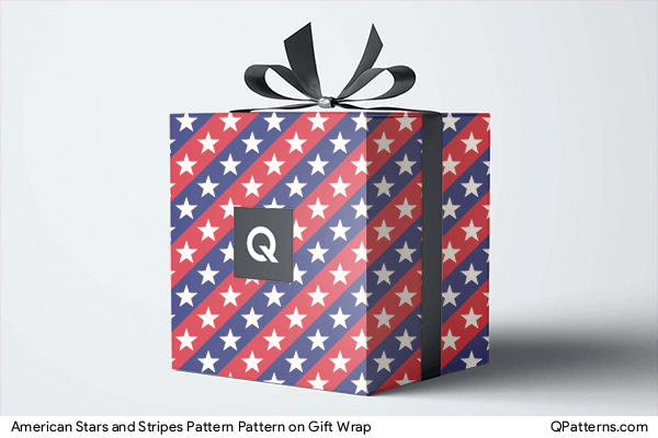 American Stars and Stripes Pattern Pattern on gift-wrap