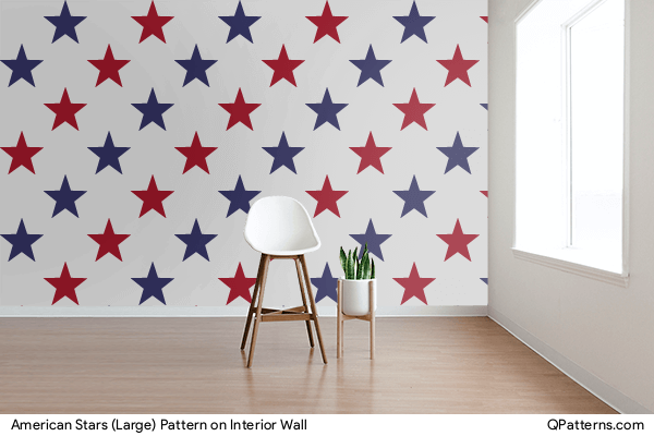 American Stars (Large) Pattern on interior-wall
