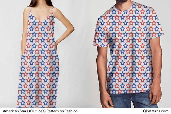 American Stars (Outlines) Pattern on fashion