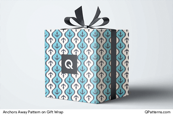 Anchors Away Pattern on gift-wrap