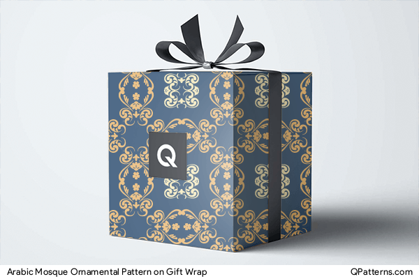 Arabic Mosque Ornamental Pattern on gift-wrap