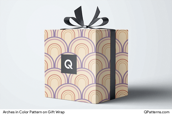 Arches in Color Pattern on gift-wrap
