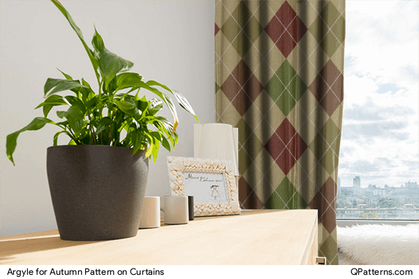 Argyle for Autumn Pattern on curtains