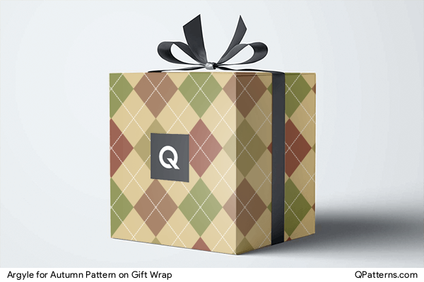 Argyle for Autumn Pattern on gift-wrap