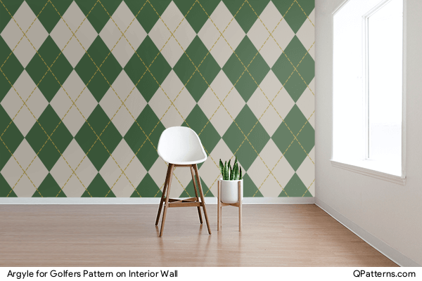 Argyle for Golfers Pattern on interior-wall