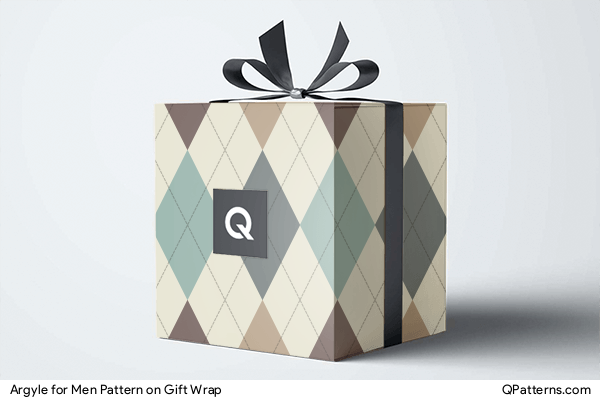 Argyle for Men Pattern on gift-wrap
