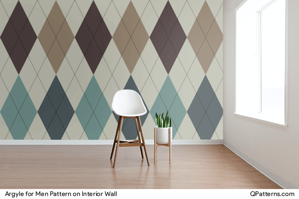 Argyle for Men Pattern on interior-wall