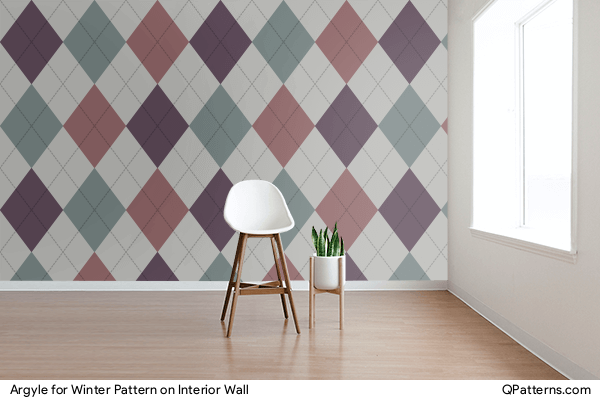 Argyle for Winter Pattern on interior-wall