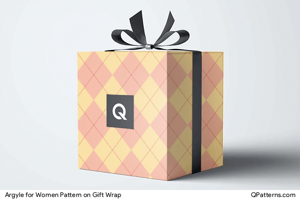 Argyle for Women Pattern on gift-wrap