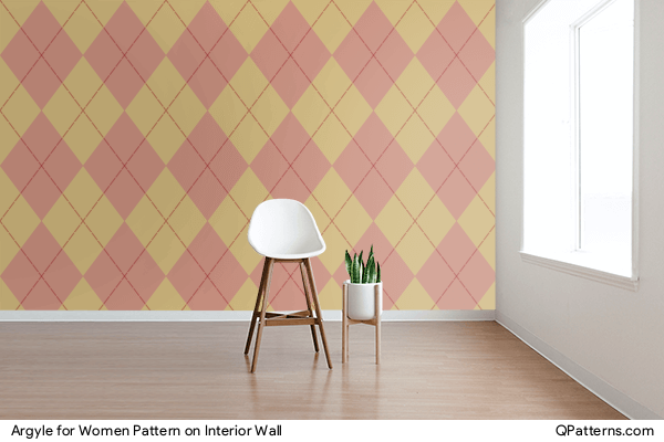 Argyle for Women Pattern on interior-wall
