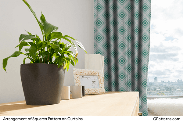 Arrangement of Squares Pattern on curtains