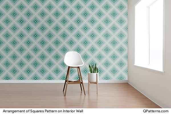 Arrangement of Squares Pattern on interior-wall