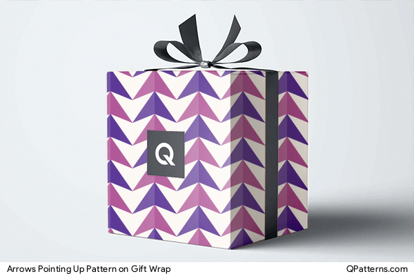 Arrows Pointing Up Pattern on gift-wrap