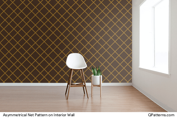 Asymmetrical Net Pattern on interior-wall