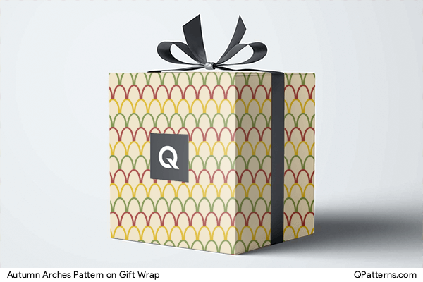 Autumn Arches Pattern on gift-wrap
