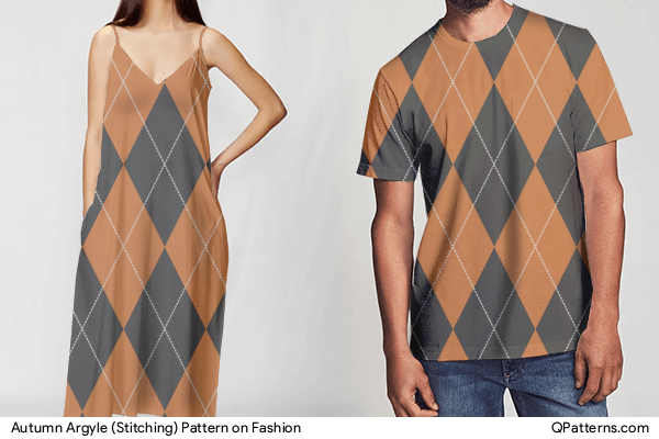 Autumn Argyle (Stitching) Pattern on fashion