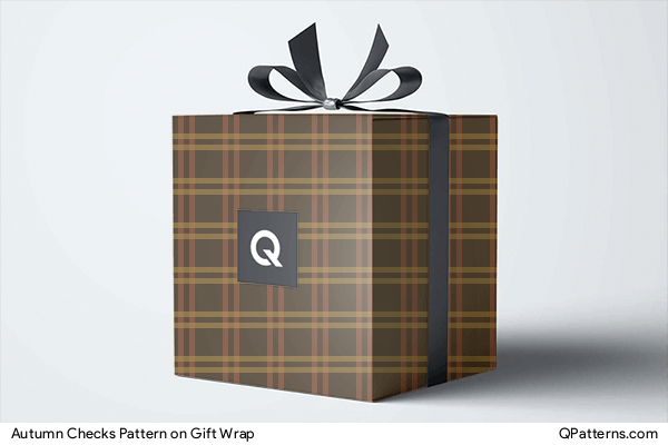 Autumn Checks Pattern on gift-wrap