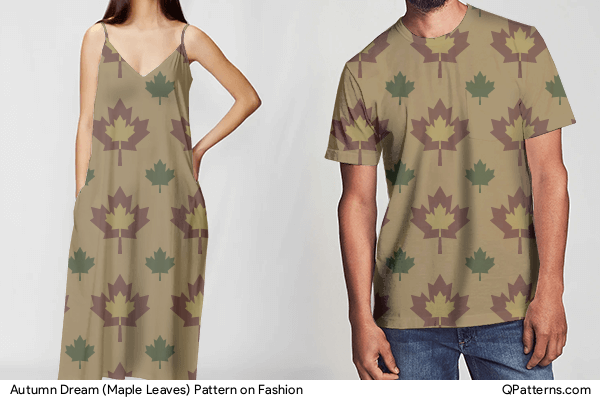 Autumn Dream (Maple Leaves) Pattern on fashion